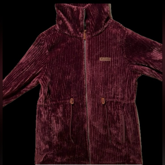 Columbia Fireside Burgundy Sherpa Fleece  (S) - Picture 7 of 12
